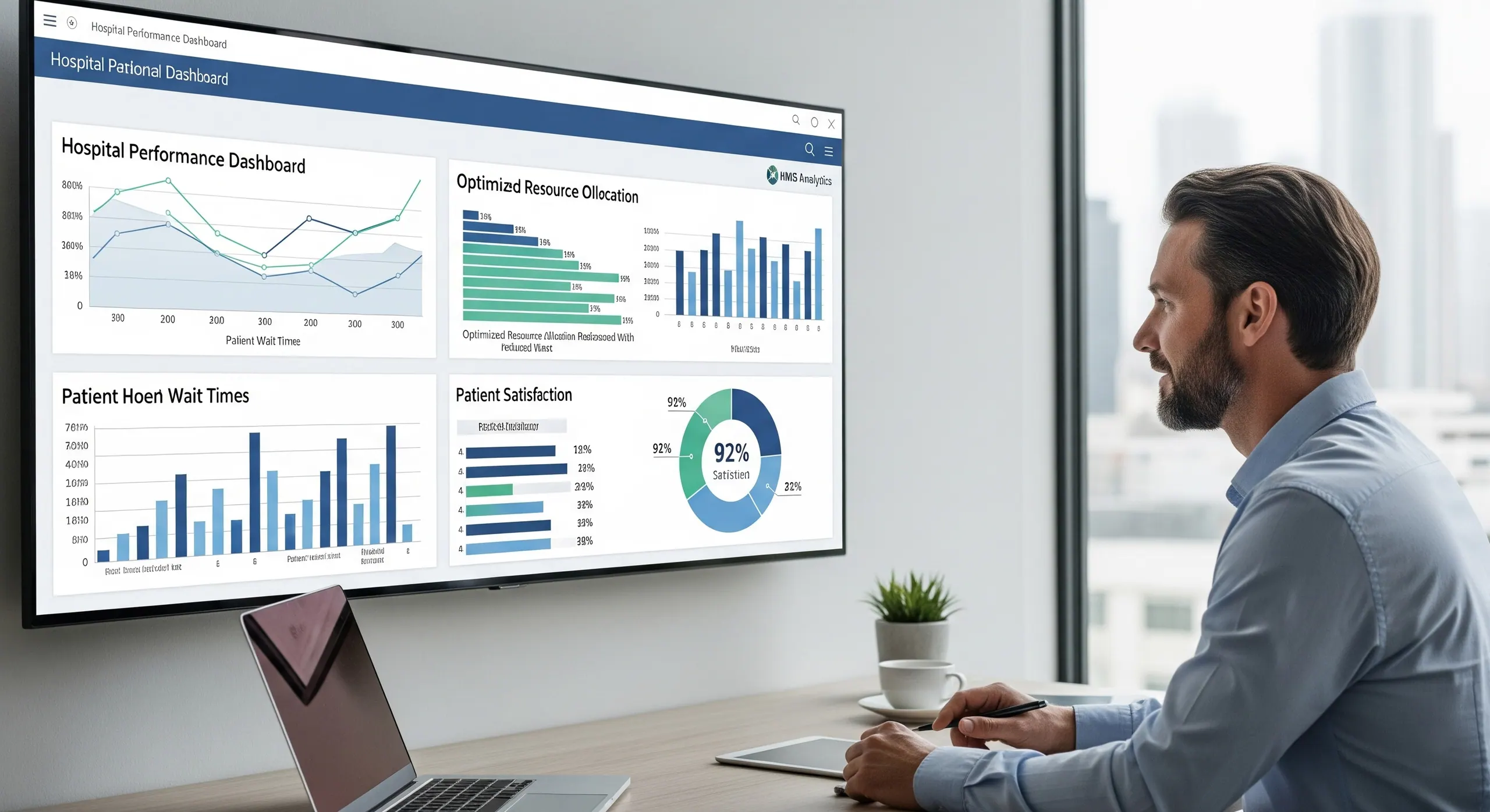 Laboratory analytics on a digital display
